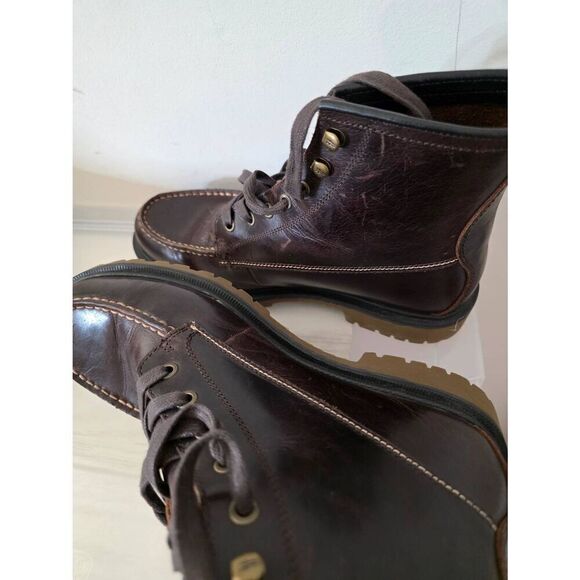 Frye Pine Lug Black Leather Workboot Mens 9 - Picture 6 of 12